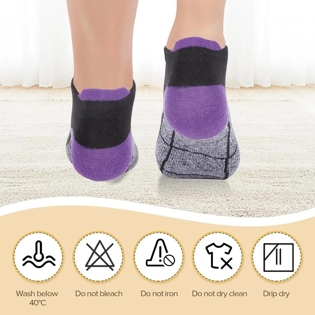 Unisex Anti-Slip Sweat-Absorbent Anti-Odor Anti-Friction Sports Socks for Outdoor Running Low-Cut Ankle Sport Socks