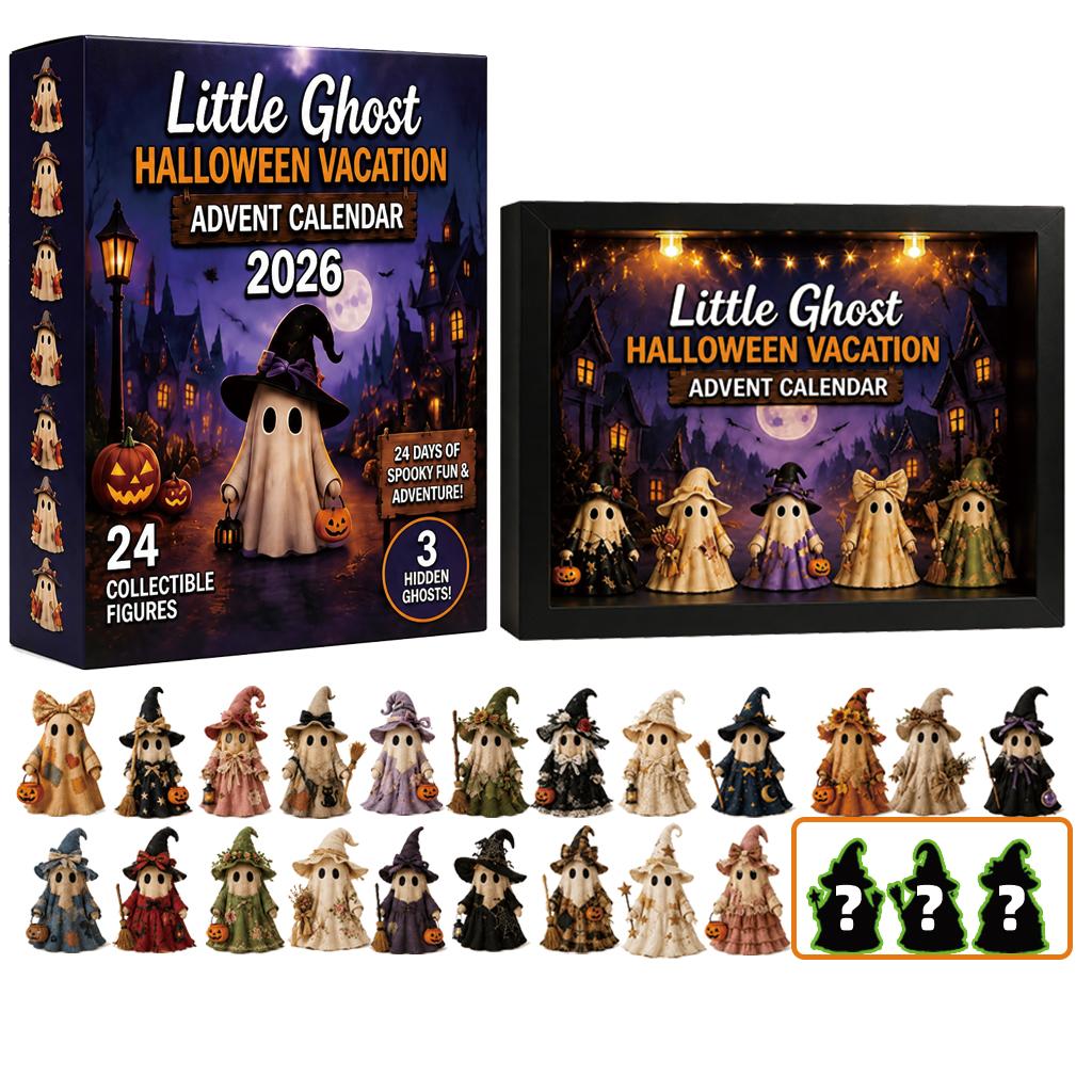 Acrylic Halloween Countdown Box - Surprise Toys with Light-Up Display, 3 Rare Collectible Variants