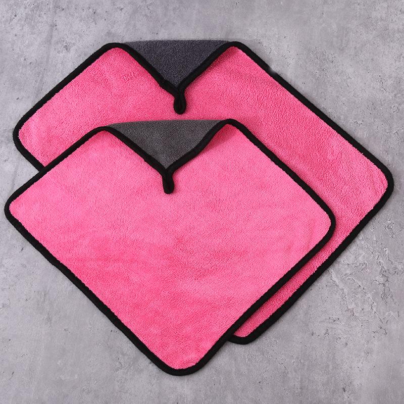 Prosop de curățare auto cu două fețe, gros și absorbant, din fleece coral