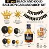 Black Gold Balloon Garland Arch Kit for Graduation or Birthday Decoration