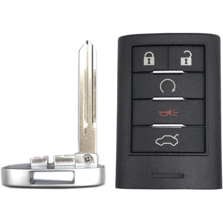 Smart Key Fob Case Shell Fit for Cadillac STS CTS 2008 2009 2010 2011 2012 2013 Replacement Keyless Entry Remote Car Key Housing Casing Outer Cover