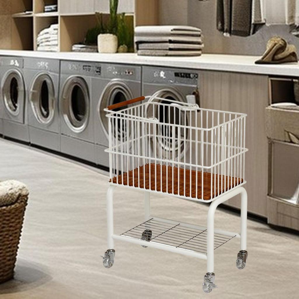 Kleideraufbewahrungswagen mit herausnehmbarem Korb, 70 cm hoch, Farbe, zur Organisation von Schmutzwäsche