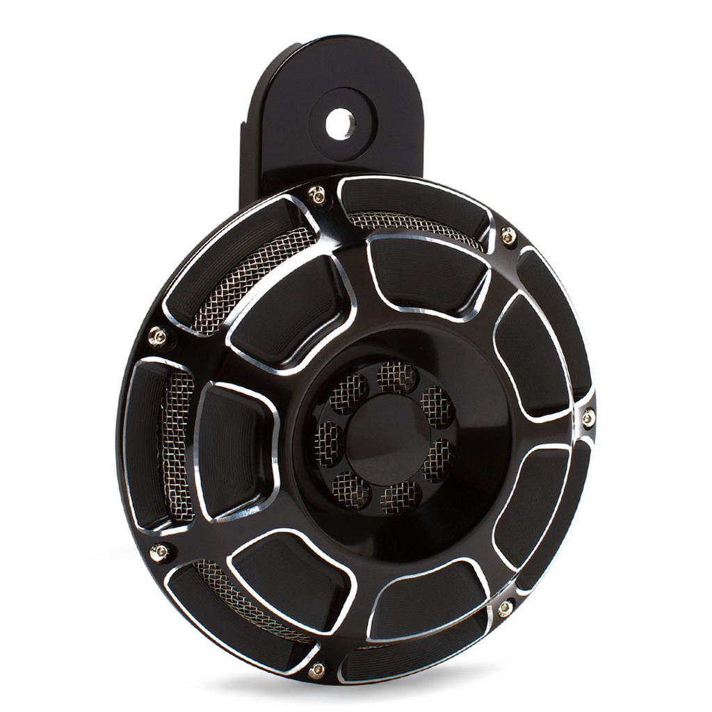 Motorcycle Black/Chrome Horn Cover CNC Aluminum Horn Assembly For Harley Touring 1991-Later Big Twin Sportster XL 883 1200 07-Up