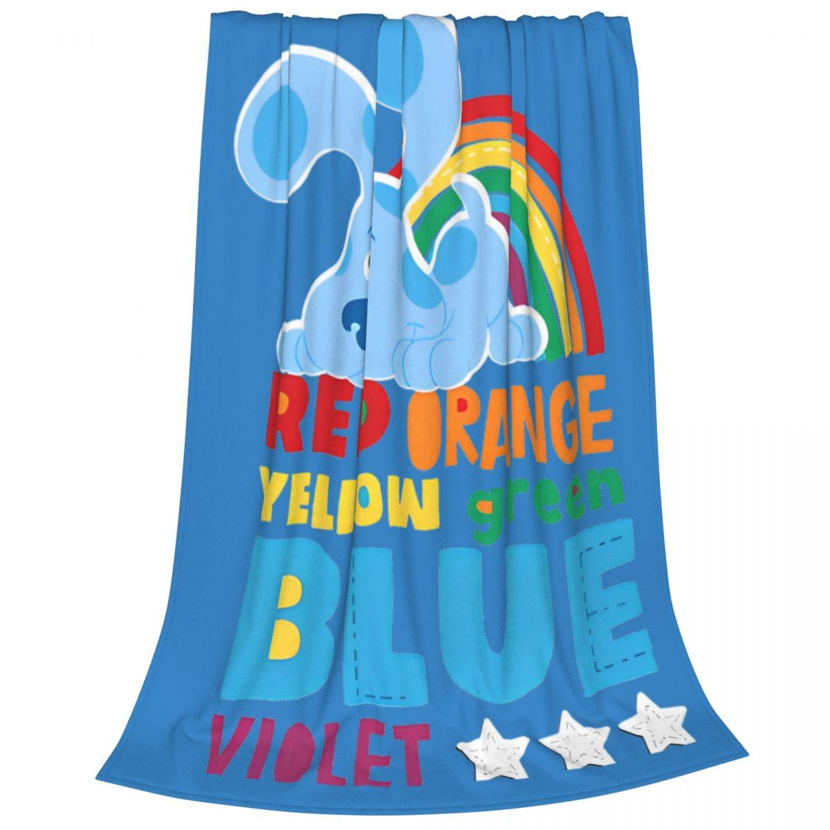 

Blues Clues Christmas Blue Ugly Style Fleece Blankets Creative Throw Blanket for Sofa Bedding Lounge 125*100cm Quilt 30x40in