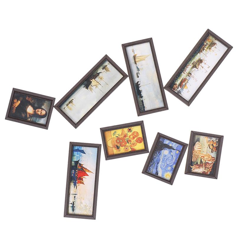 Dollhouse Miniature Photo Frame Oil Painting Wall Painting Furniture Accessories