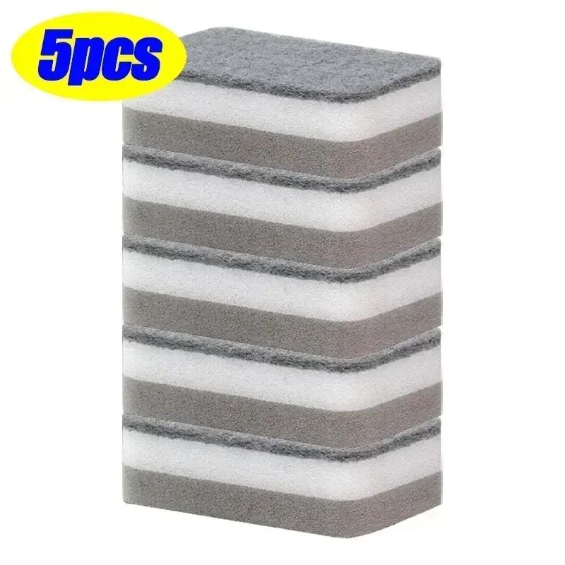5-50Pcs Double-sided Cleaning Spongs Household Scouring Pad Kitchen Dish Cloth Auto Sponge Wipe Cleaning Towels Accessories
