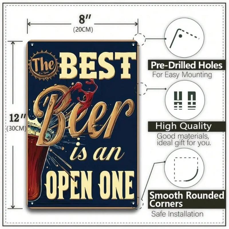 Metal Tin Sign Beer Lover Plaque Vintage Home Bar Wall Decor