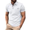 Men's Solid Color Short Sleeve Lapel Shirt Men's Casual Fashion Shirt