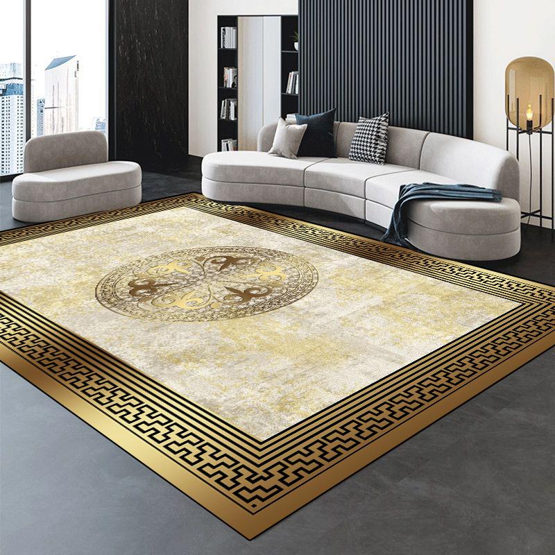 Modern Gouden Luxe Tapijt Grote Woonkamer Decoratie Huis Tapijten Antislip Slaapkamer Mat Aanpasbaar Koffietafel Lounge Tapijten 180*280cm