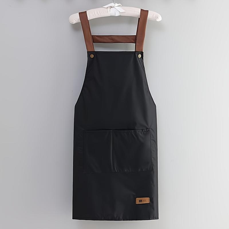 1pc Unisex Adjustable Thin Polyester Blend Apron - Solid Color Simple Design, 4 Colors, All-Season Kitchen & Dining Use for Cooking, Baking, Serving