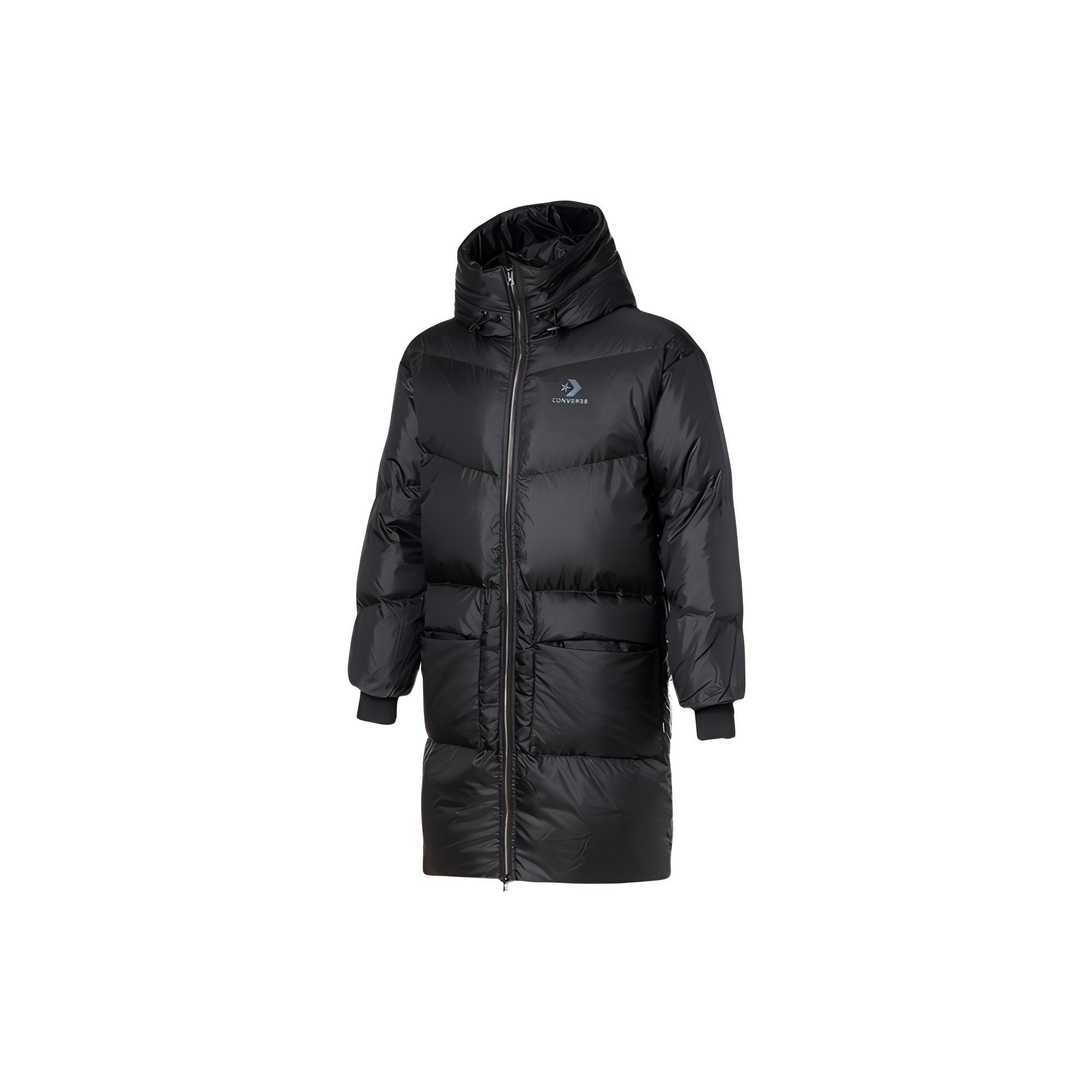 Converse Long Down Jacket Asia Sizing Black Men s 10019328-A05 XL