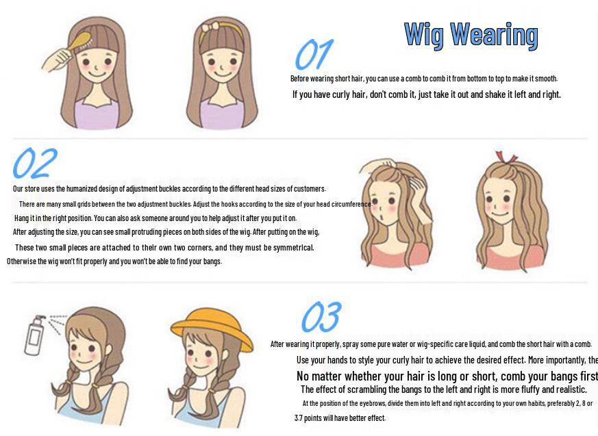 Women's Long Straight Wig with Air Bangs - Age-Reducing Fluffy Hairpiece