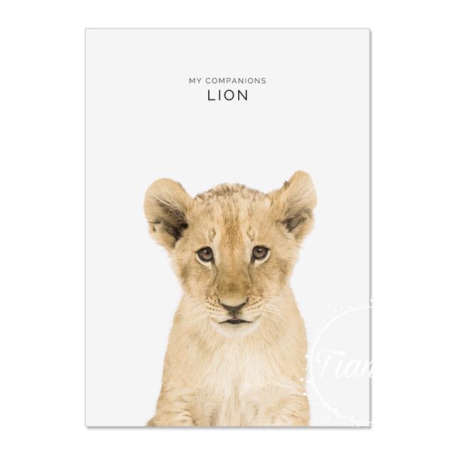 Animal Decoration Sheets Picture Wall Art Poster Children's Canvases Room Paintings For Nursery Decorative Prints Wall Posters No Frame