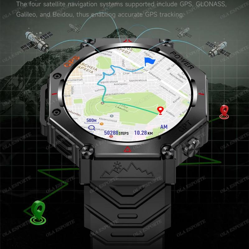 2025 New Swimming Smart Watch Watch IP69K Waterproof BT Call GPS Compass Amoled Military Sport Smartwatch Men Women for Xiaomi Huawei