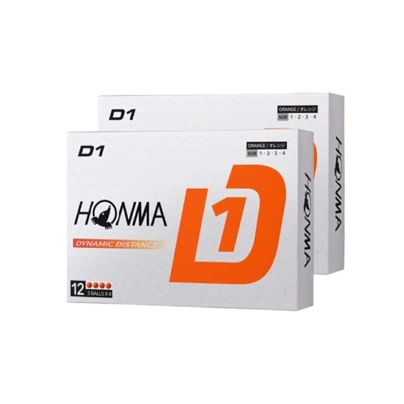 

[2 dozen set] Honma Golf D1 ball 2024 model BT2401 HONMA golf ball 2 dozen 24 balls (orange)