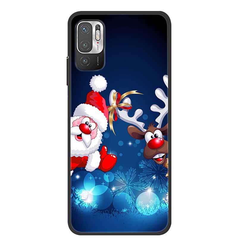 Christmas Cartoon Case For Xiaomi Redmi Note10 Case Silicone Soft TPU Cover for Xiaomi Redmi Note 10T 10 Pro 4G 5G 10S 9T 9 Case