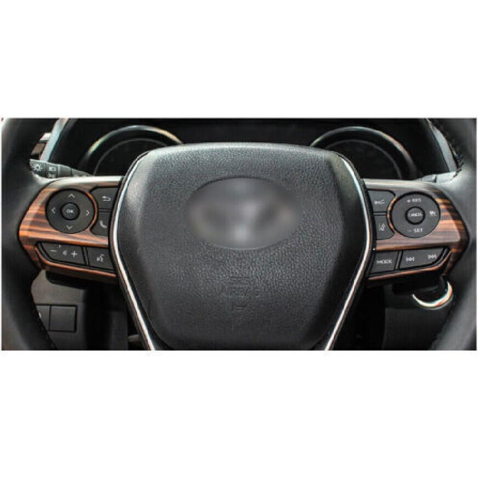 Steering Wheel For Toyota Camry 2018- Peach Wood Grain Control Button Cover