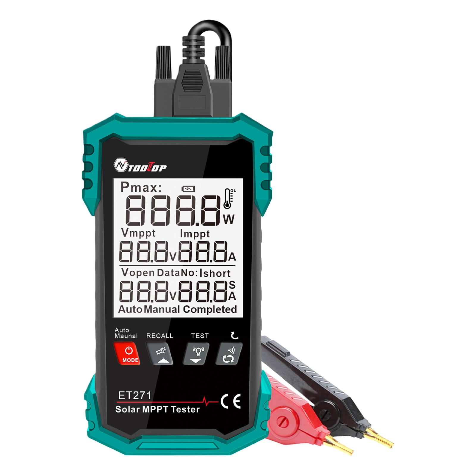 

1600 В Сонячний MPPT Вимірювач Потужності Захист від Перенапруги Сонячна Панель MPPT Тестер для Усунення Несправностей Напруга Розімкнутого Контуру зелений