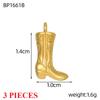 3PCS/LOT CARLIDANA Gold Plated Enamel Charms, Sun Star Boots Halloween Pendants, Stainless Steel DIY Jewelry With Clasp