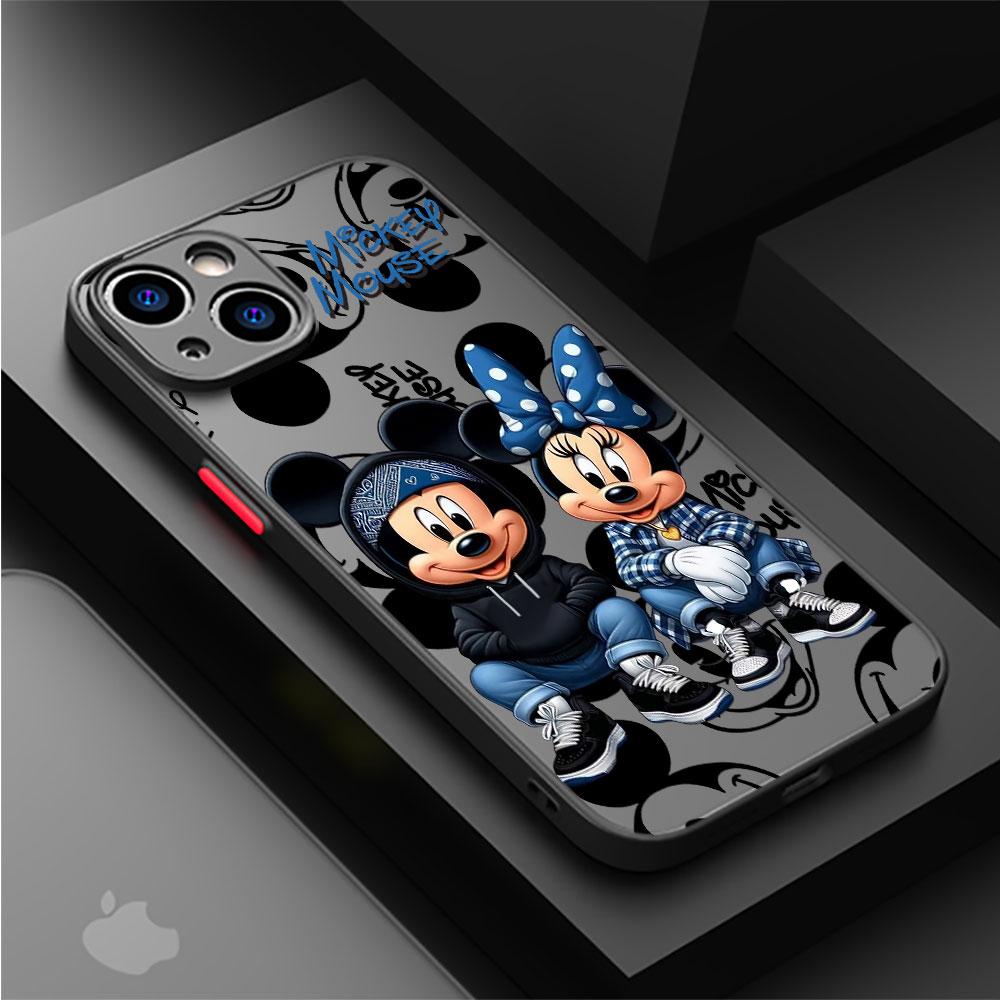 Mickey Minnie Mouse Cool Phone Case for Apple iPhone 15 16 Pro XS Max 13 14 Plus XR SE 7 8 12 11 Pro Plus Matte