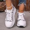 European and American foreign trade new large size women's shoes 2025 new lace-up canvas casual sports shoes new graffiti shoes