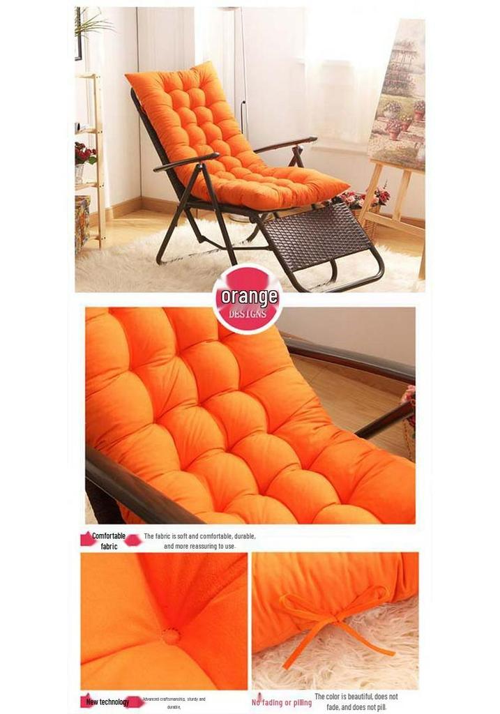 Thickened Double-Sided Rocking Chair Cushion for Autumn and Winter Folding Loungers