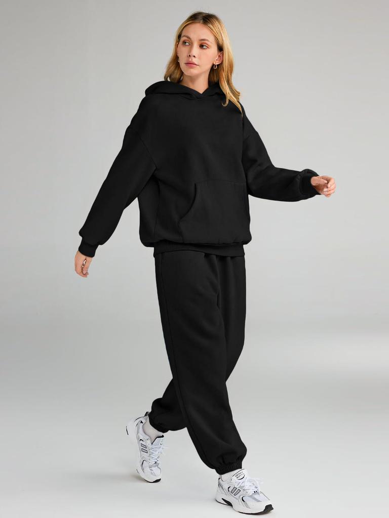 Women's Autumn & Winter Two-Piece Hoodie and Long Pants Sportswear Set