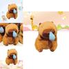 Cute Nose-picking Capybara Plush Toy Pullable And Vibrating Pendant With Cartoon Character 35cm