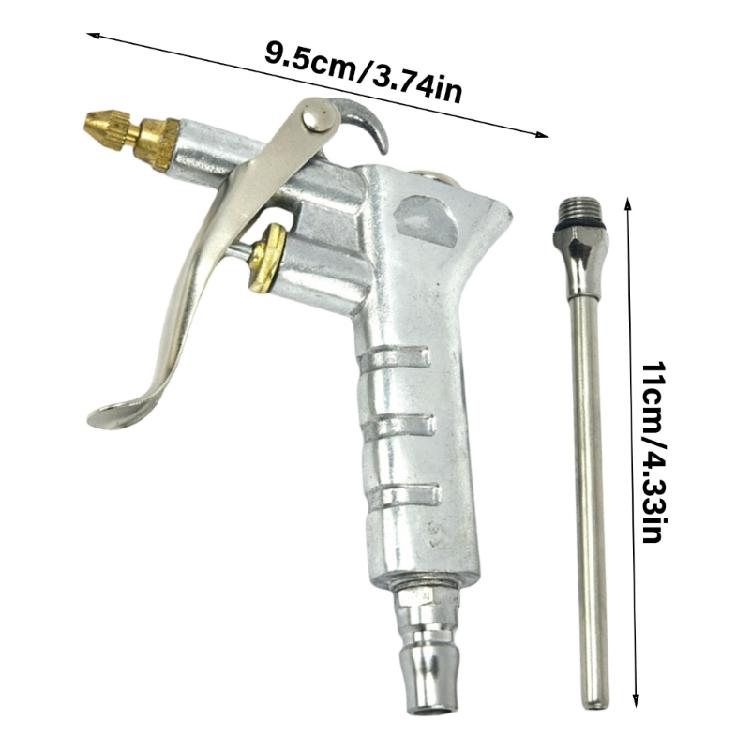 Industrial Air Blow Guns with Brass Air Flow Nozzle Pneumatic Air Compressor Accessory Tool Dust Cleaning Adjustable