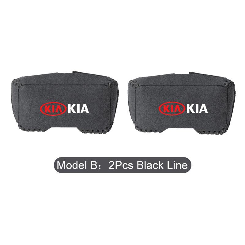 BBEK9 Car Seat Belt Buckle Suede Wear Resistant Protector Cover For Kia Sportage Ceed Picanto Rio ProCeed Niro K7 K5 K8 K3 Sorento K9