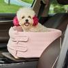 Pet Car Seat Cover Small Dogs Cats - Washable Anti-Slip With Removable Pad Cooling Mat Vehicle Center Console