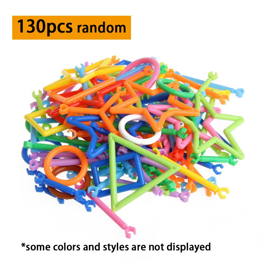 65/130pcs Building Block Sticks Interactive Game DIY Splicing Assembling Handicrafts Supplies Creative Magic Birthday Gift XJM