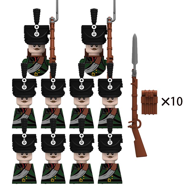 Napoleon Wars Military Figures Army Soliders Weaponry Suit Small Particles Building Blocks Childrens DIY Toys Boys Gifts