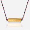 Youthway Love Letter Hexagonal Pillar Color Rope Pendant Necklace Resort Style Stainless Steel Charm Women Summer Jewelry