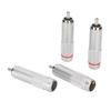 4Pcs RCA Sound Connector DIY Chrome Plated Low Loss Welding RCA Male Plug for Professional Sound