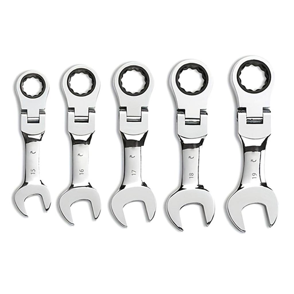 Short Handle Ratchet With Movable ,Quick Dual-Purpose Open End,Hardware Tool, Labor-Saving 15mm New
