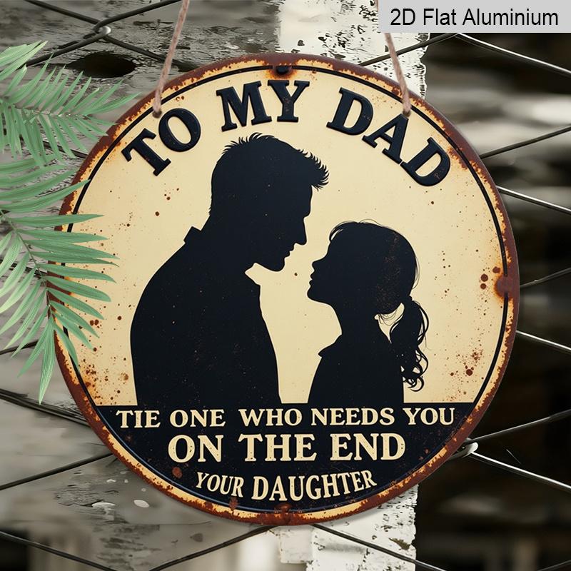 2D Flat 1pc, 8x8 In, Dad's Special Day Logo Aluminum Metal Logo - Perfect Gift for Birthday, Father's Day, and Thanksgiving | Suitable for Family