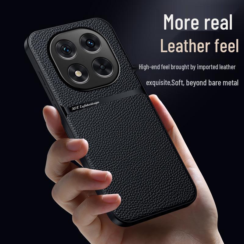 Compatible Accessories: Redmi Note 14 Case, Turbo 4 Car Magnetic Holder, 13C Lychee Leather Texture Case