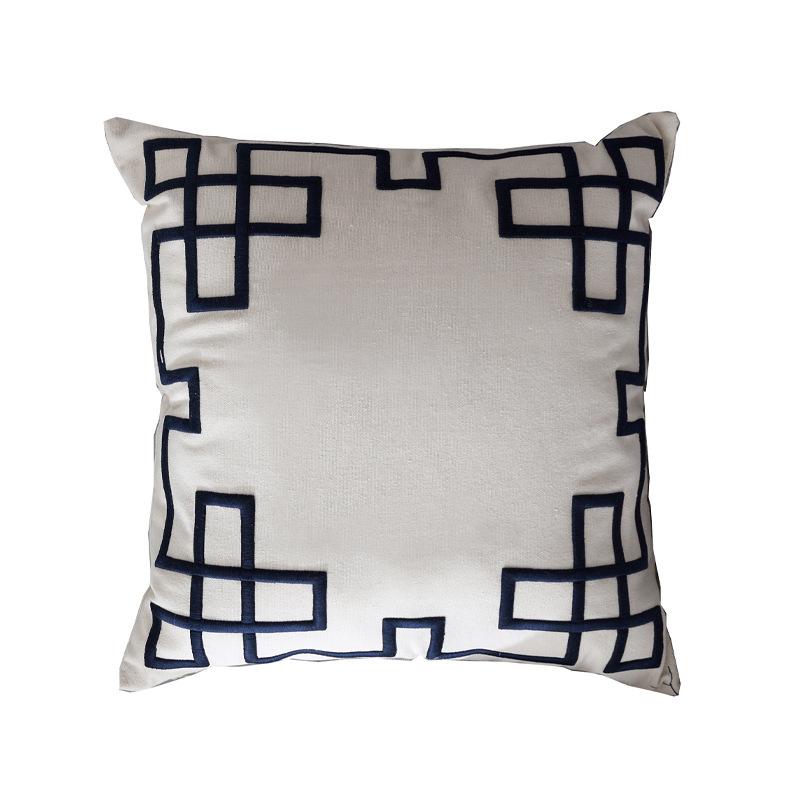 50x50cm Flower Embroidered High Quality Pillowcase Sofa Chair Seat Living Room Cushion Cover Home Decoration