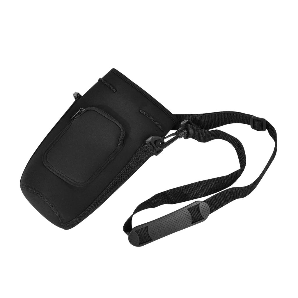 Kuymquat Water Bottle Case Keeps Bottles Cold Adjustable Shoulder Fits Bottles Up To 9cm In Black & Cover, Insulated, & Hot, 1000ml-1200ml, Neoprene,