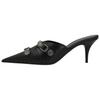 (WMNS) Cagole 80mm Mules 'Black' Women's 714253WAD4E1081