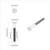 Furniture Screws 12 pcs Silver M6 x 100 mm Steel