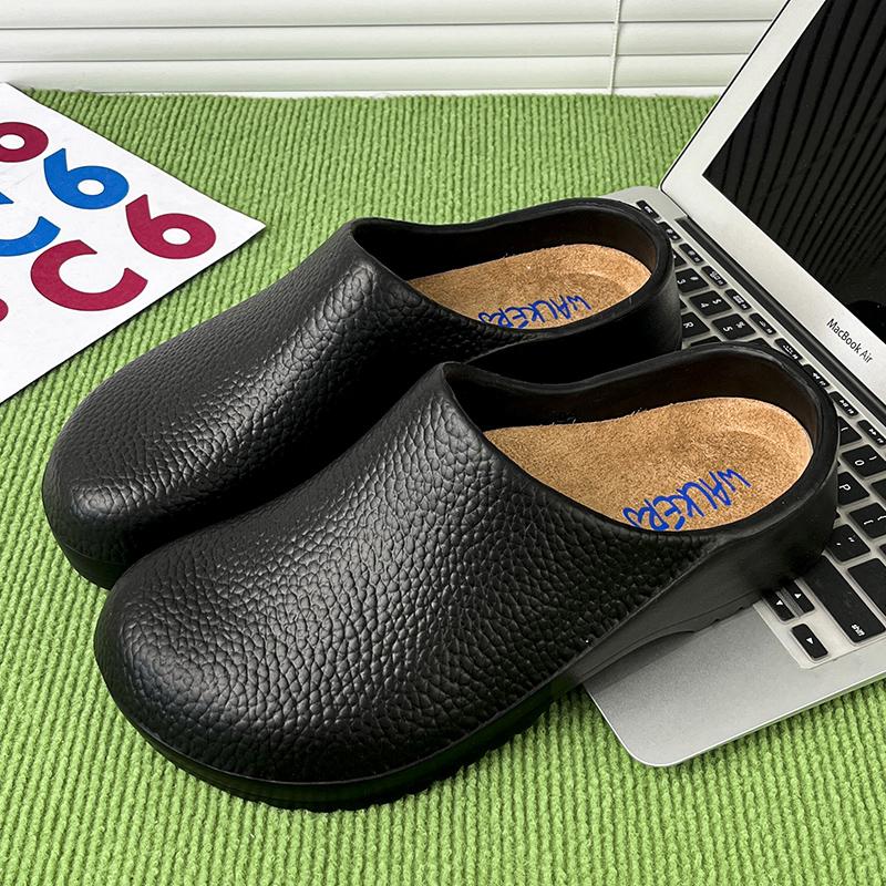 Couple Chef Shoes Four Seasons Waterproof Anti slip Men's and Women's casual Business Work Shoes Fashion comfort Half EVA Shoes