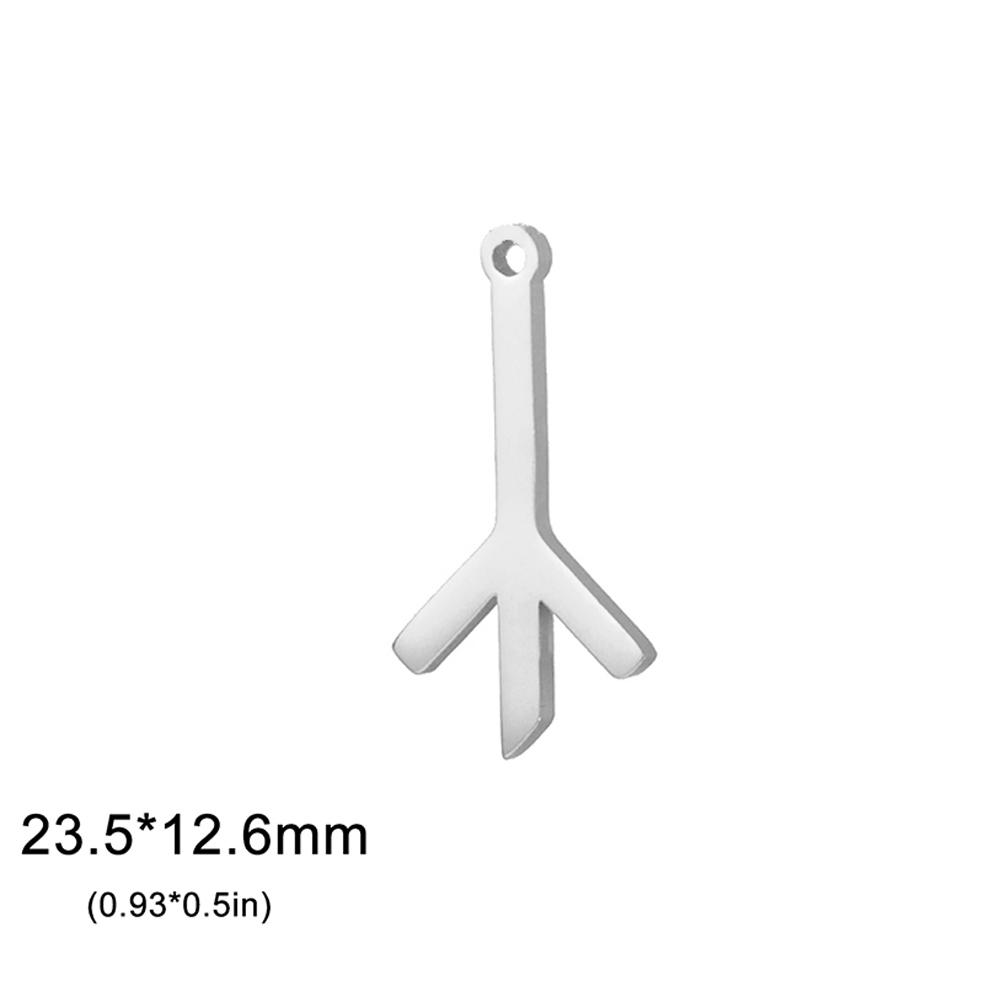 

Dawapara Protection Rune Charm for Jewelry Making Norse Mythology Pendant Stainless Steel DIY Accessories
