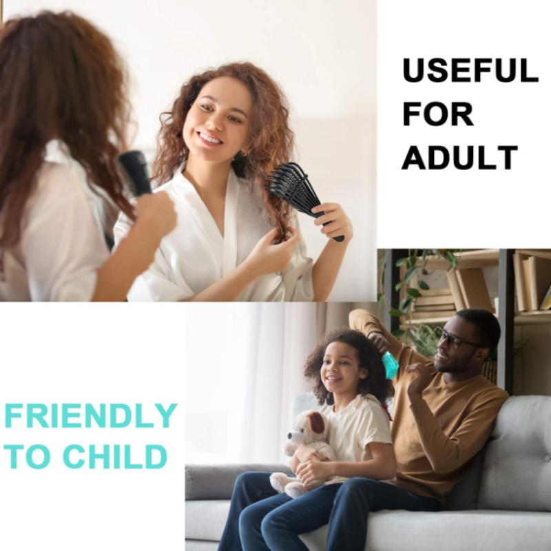 1 BUC Pieptene Descurcător de Păr, Perie Descurcătoare pentru Păr Creț pentru Afro America/African, Piepteni de Masaj pentru Păr Gros Umed al Femeilor Copii
