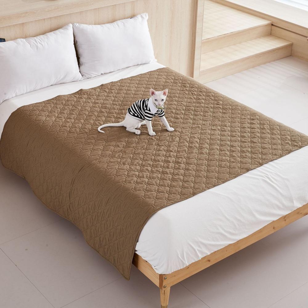 

Waterproof Mattress Cover Plaid Dog Cats Bed Mat New Bedspread Pad Kids Pets Mattress хаки