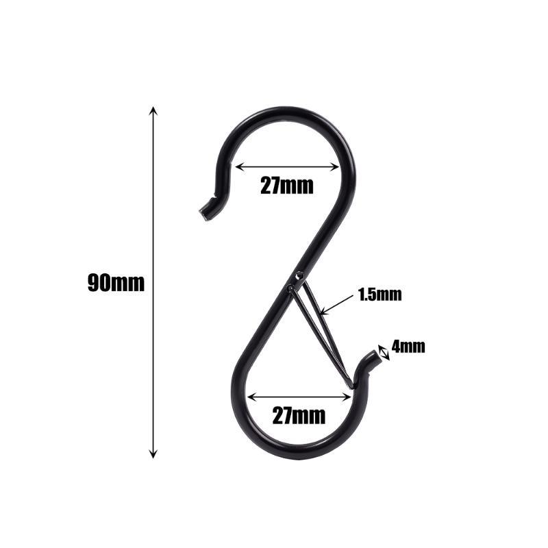 Ganchos Cocina Pack De 10 Ganchos En S De Acero Inoxidable - Para Cocina, Colgar Ropa, Utensilios, Carne, Sartén Pack 10 Ganchos Metal