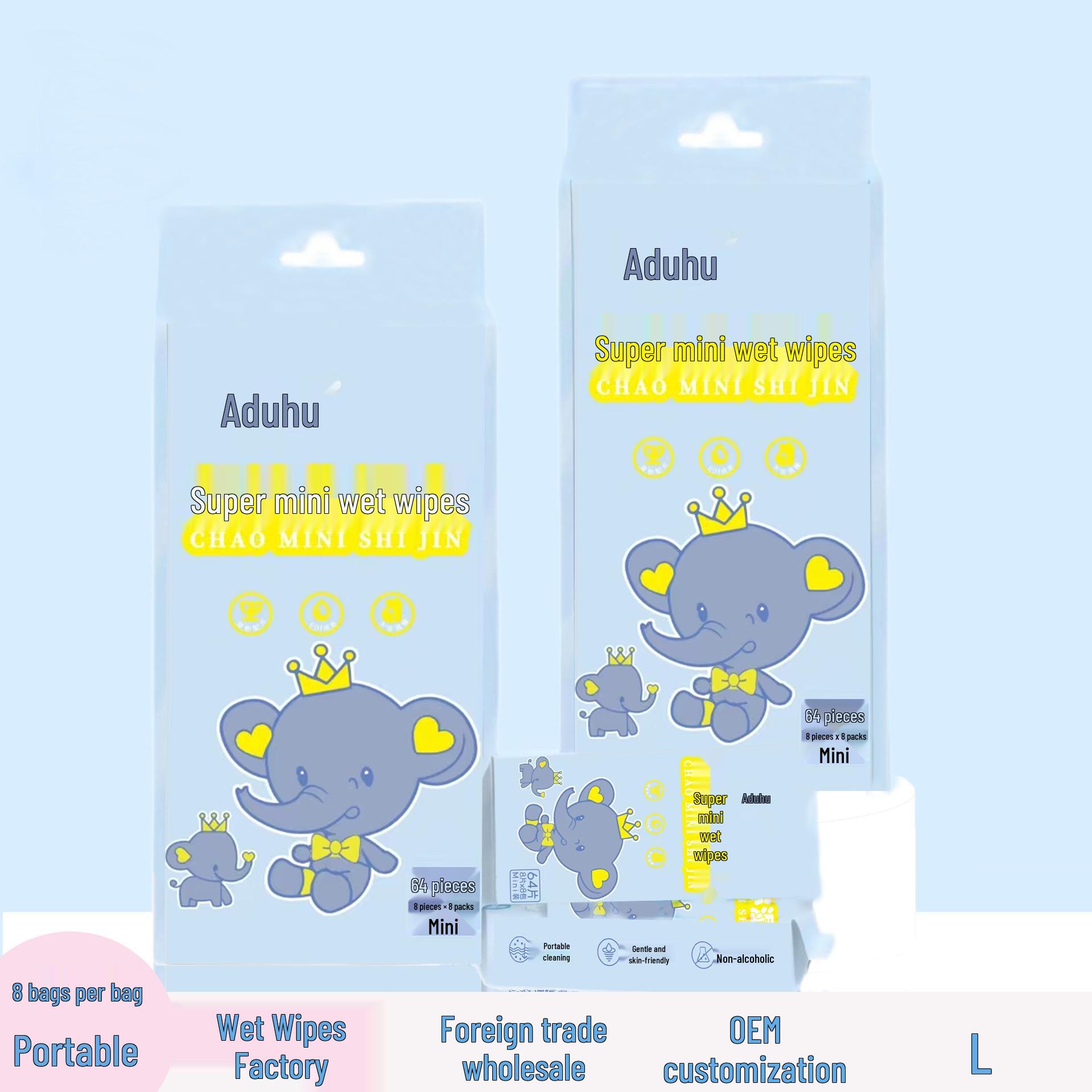 Portable Mini Hand & Mouth Baby Wipes - Individually Wrapped Travel Pack