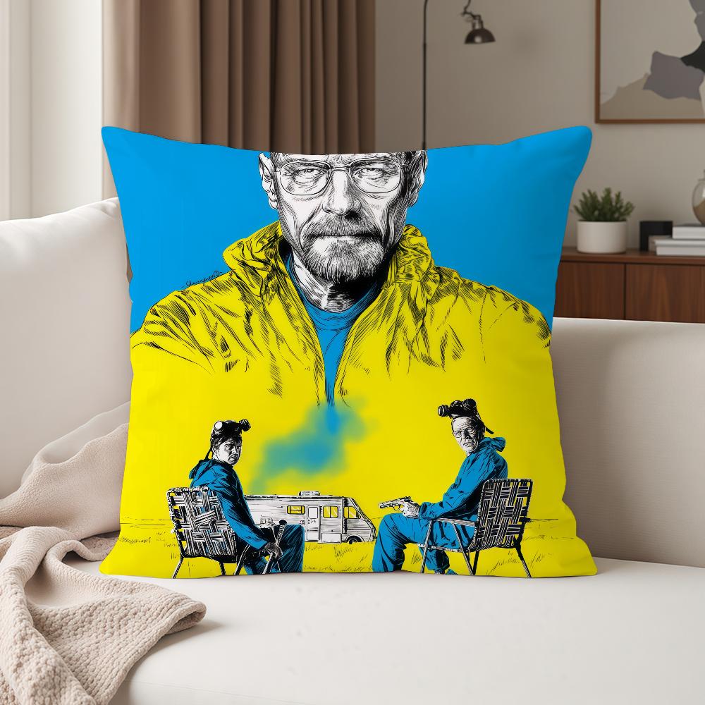 TV Series Breaking Bbad Self Adhesive Pillow Case Suitable For Bedrooms Living Rooms Cars Home Decoration