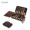Genuine Leather Watch Bands Cases 12 Slots Watch Straps Storage Bag Organizer Box for Man and Woman
